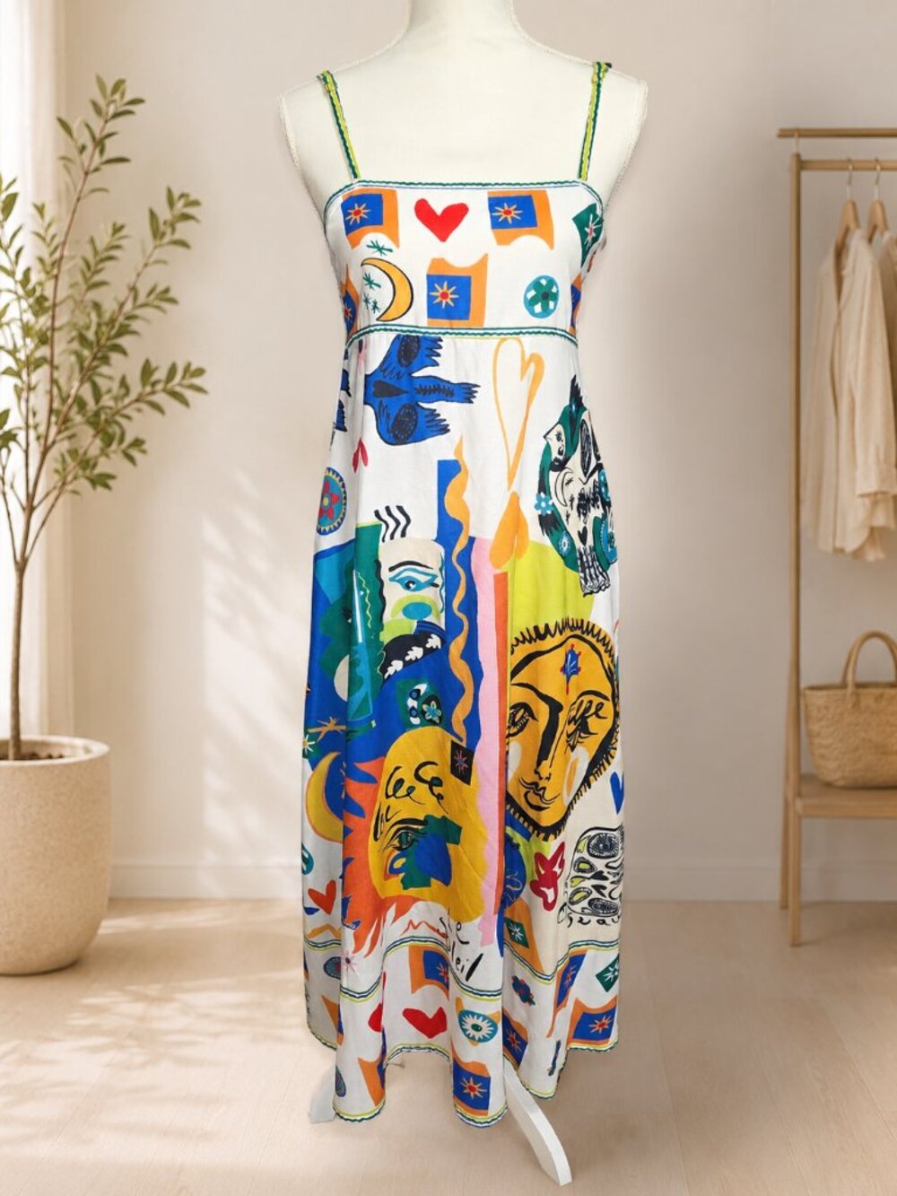 **Colorful Printed Maxi Sundress – Size Small / Medium, No Tags** - Picture 2 of 4